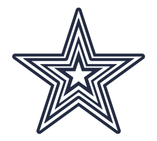 Striped Star Sticker