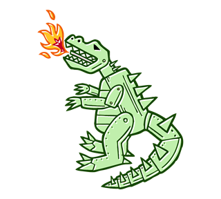 Botzilla Sticker