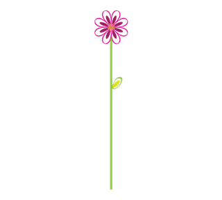 Purple Spring Flowers Sticker