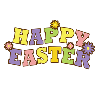 Happy Easter Text Sticker