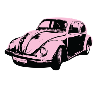 Pink Bug Sticker