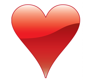 Glossy Red Love Heart Sticker