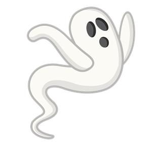 White ghost Sticker