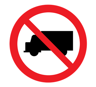 NO TRUCKS Sticker