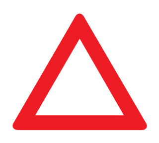 traingleblankroadsign Sticker