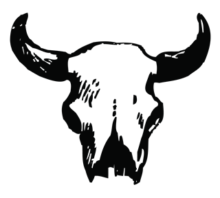 Buffalo Skull Sticker