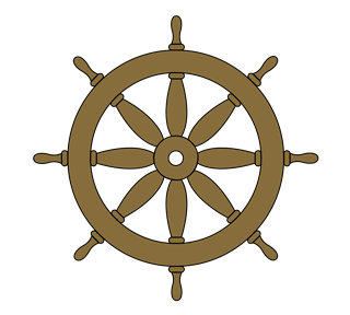 Ship Wheel Sticker