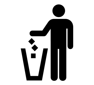 Trash Symbol Sticker