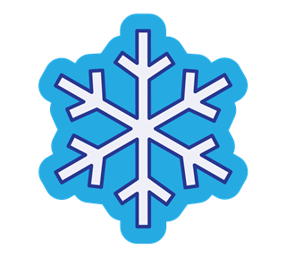 Outlined Christmas Snowflake Sticker
