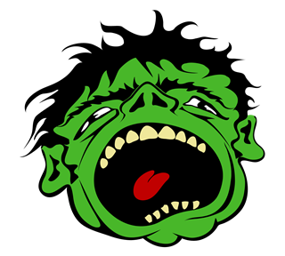 Screaming Green Boy Sticker