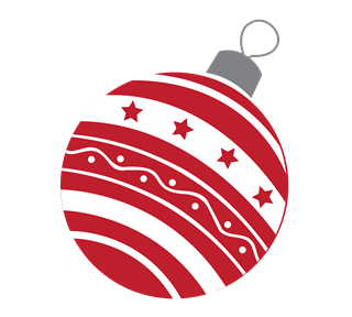 Tilted Christmas Ornament Sticker
