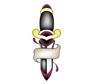 daggerbanner Sticker