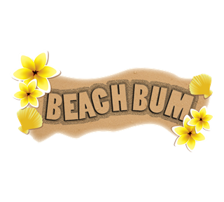 beachbumtext Sticker