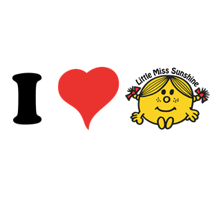 I Love Little Miss Sunshine Heart Sticker