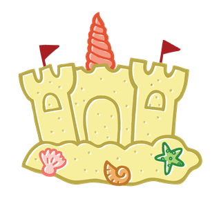 Sandcastle Sticker