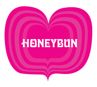 Pink Honey Bun Love Heart Sticker