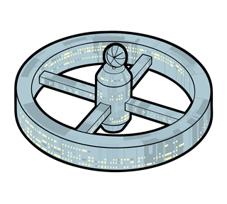 spacestation Sticker