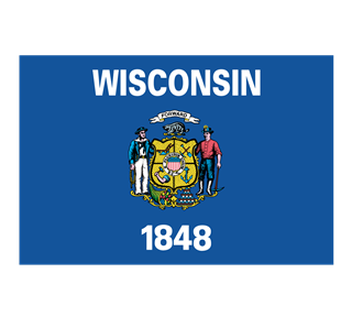 Flag of Wisconsin Sticker