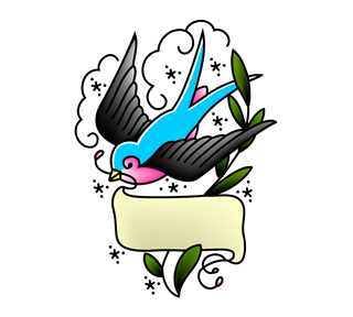 swallowbanner Sticker