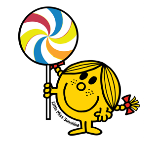 Miss Sunshine Rainbow Lollypop Sticker