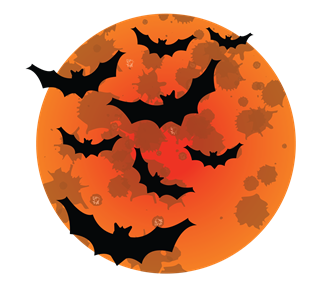 Orange Moon Sticker