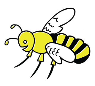 Stylized Bee Sticker