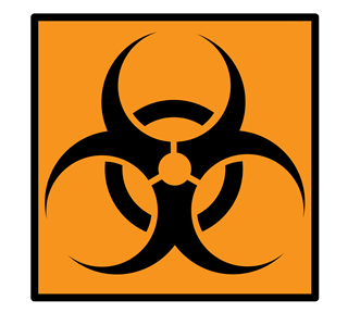 ORANGE BIOHAZARD Sticker