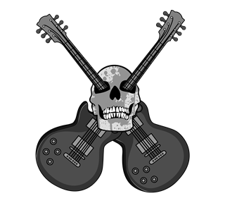 Skull Guitars Sticker