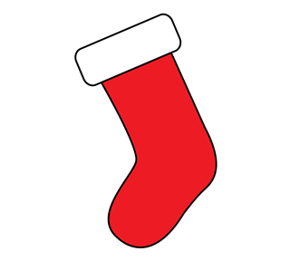 Basic Christmas Stocking Sticker