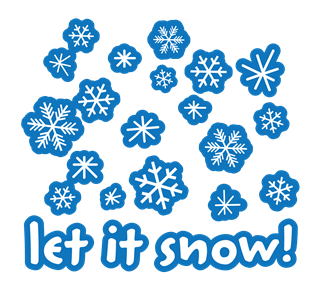Let It Snow Graphic Sticker
