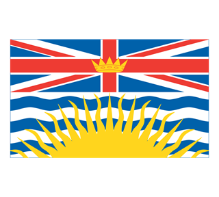 Flag of  British Columbia Sticker