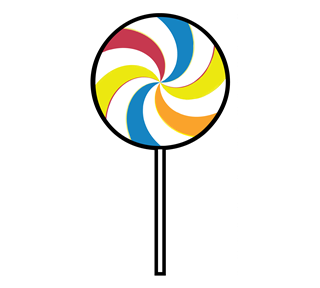 Sunshine Rainbow Lollypop Sticker