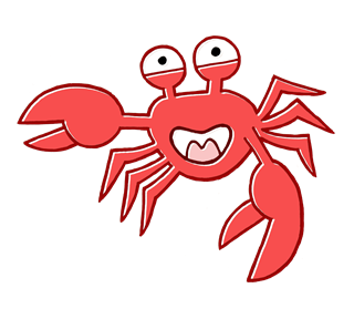 Happy Crab Sticker