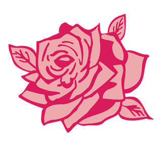 Simplified Rose Flower Sticker