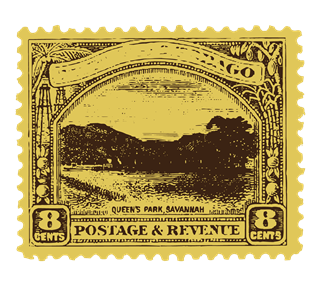 Postage Stamp Sticker