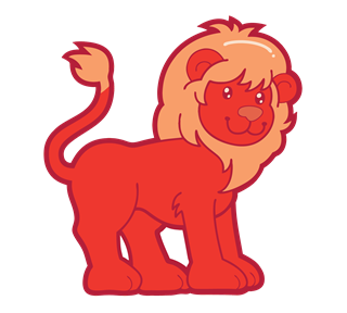 Cute LEO Red Lion Sticker