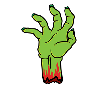 Zombie Hand Reaching Sticker