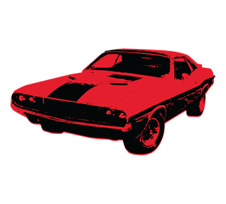 Red Sports Car Sticker