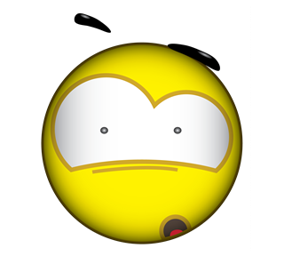 Stunned Emoticon Sticker