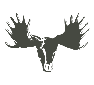 Deer Head Skull Sticker
