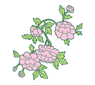 Art Nouveau Flowers Sticker