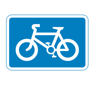 Bike Route Sign Sticker