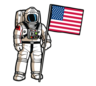 astronaut Sticker