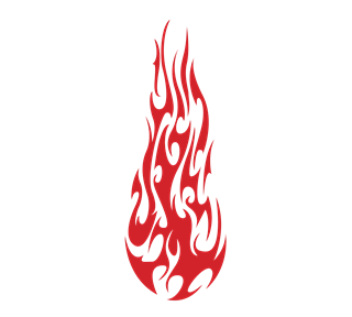 Red Flames Sticker