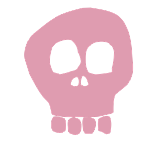 Pink Skull Sticker