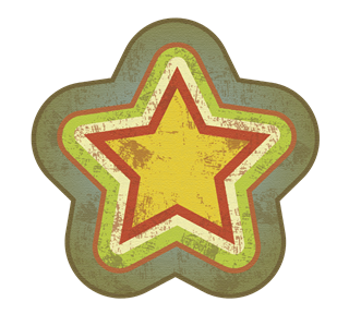 Retro Star Sticker