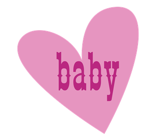 Baby Love Heart Sticker