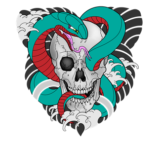 Snake Skull  Sticker