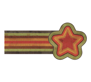 distressedretrostar Sticker
