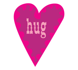 Pink Love Hug Heart Sticker